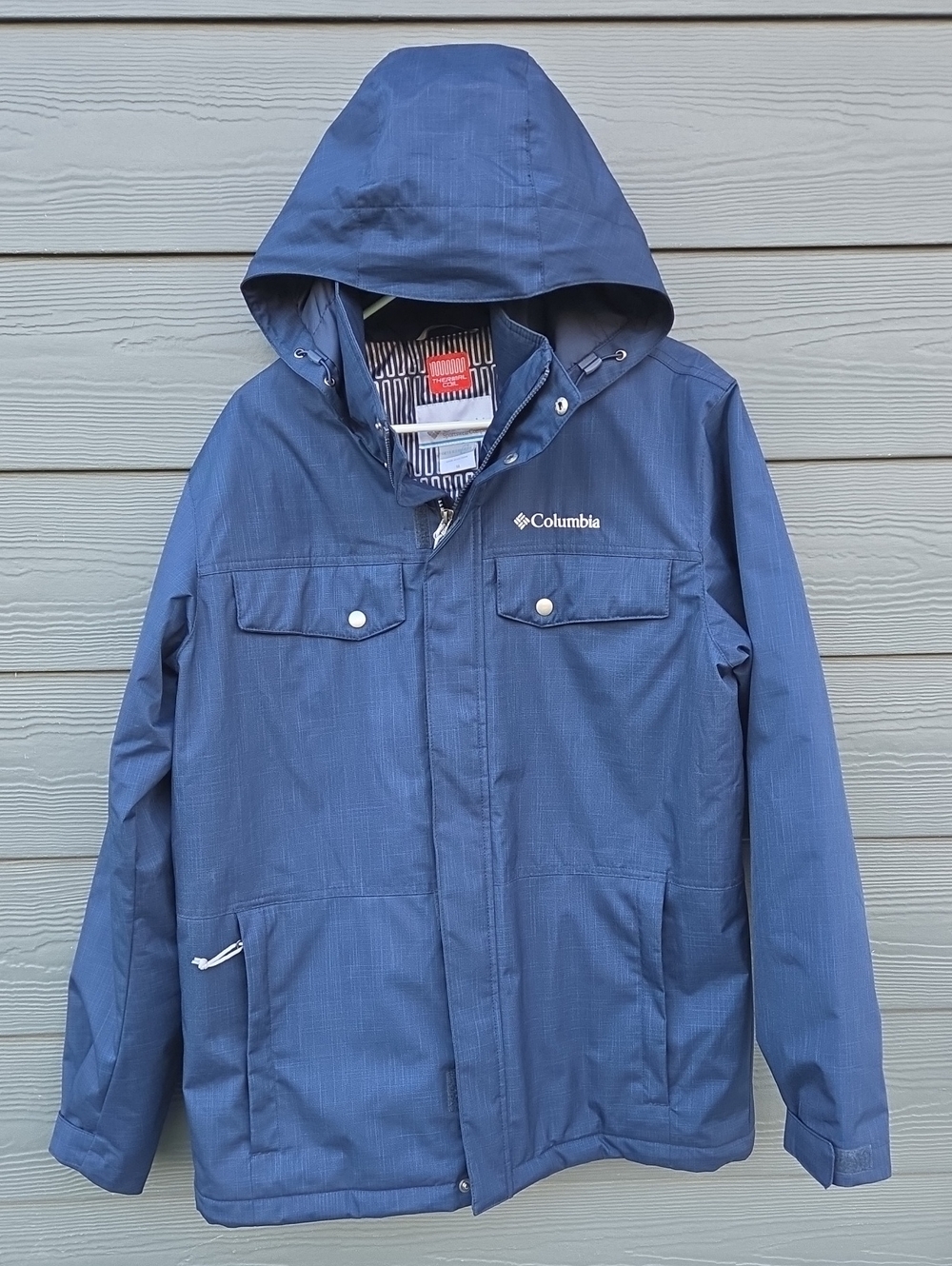 Columbia Men’sThermo Coil Navy Blue Hooded Jacket